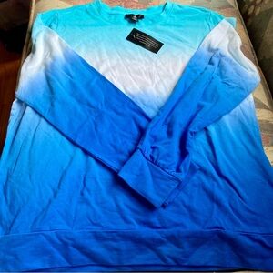 J Jason Wu Blue Ombré Long Sleeve Top | Medium | NWOT